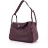 Hermes Lindy handbag in plum Swift leather - 00pp thumbnail