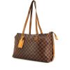 Louis Vuitton shopping bag in damier canvas and natural leather - 00pp thumbnail