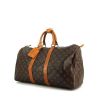 Borsa da viaggio Louis Vuitton Keepall 45 in tela monogram e pelle naturale - 00pp thumbnail