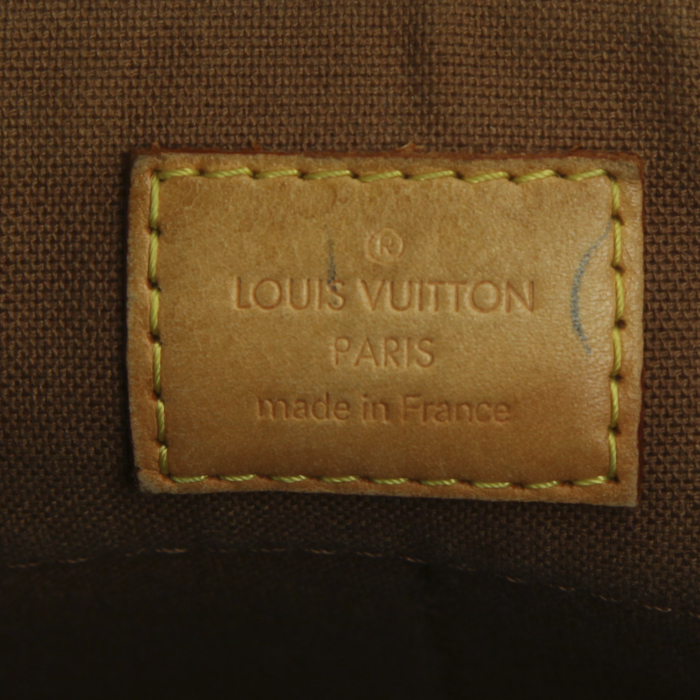 Sac porté épaule ou main Louis Vuitton Popincourt en toile monogram et cuir naturel - Detail D3