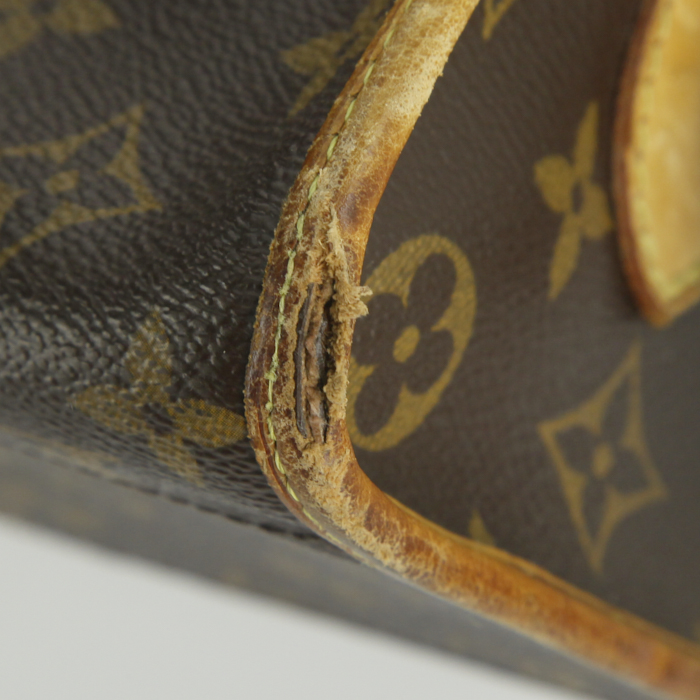 Borsa da spalla o a mano Louis Vuitton Marelle in tela monogram e pelle naturale - Detail D4