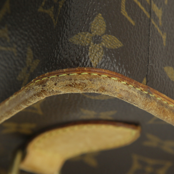 Borsa da spalla o a mano Louis Vuitton Marelle in tela monogram e pelle naturale - Detail D5