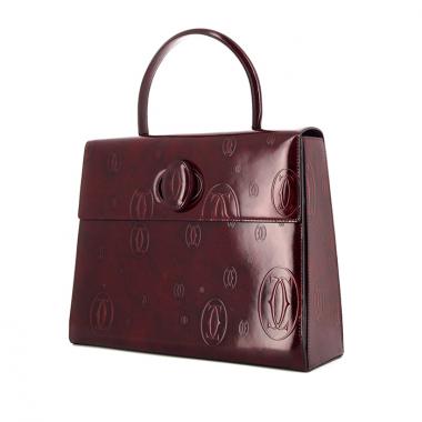 Bolso de mano Cartier en cuero Monogram color burdeos