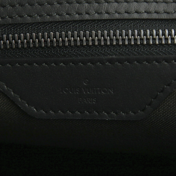 Borsa da viaggio Louis Vuitton Keepall - Travel Bag in pelle nera a scacchi - Detail D4