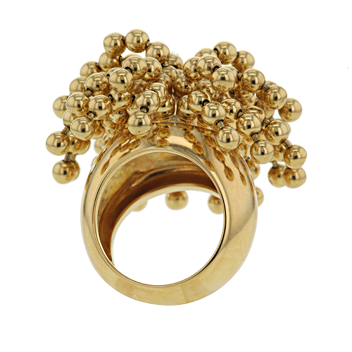 Bague mobile Cartier Perruque en or jaune - Detail D2