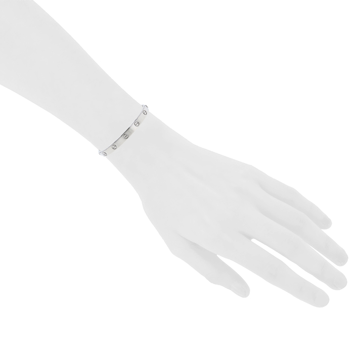 Brazalete Cartier Love en oro blanco - Detail D1