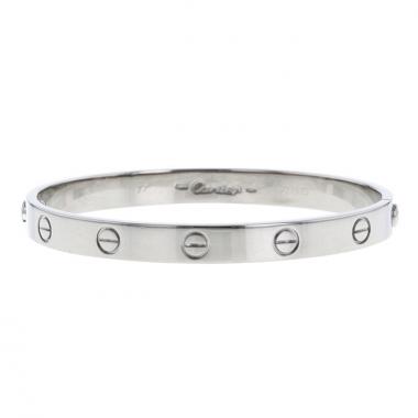 Bracelet Cartier Love en or blanc, taille 17