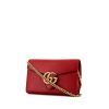 Gucci shoulder bag in red grained leather - 00pp thumbnail