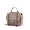 Chanel Timeless handbag in taupe quilted leather - 00pp thumbnail