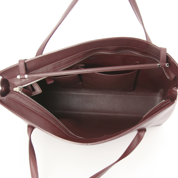 Sac à main Cartier Cabochon en cuir bordeaux - Detail D2