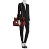 Sonia Rykiel handbag in burgundy and black leather - Detail D1 thumbnail