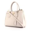 Prada Galleria medium model handbag in off-white leather saffiano - 00pp thumbnail