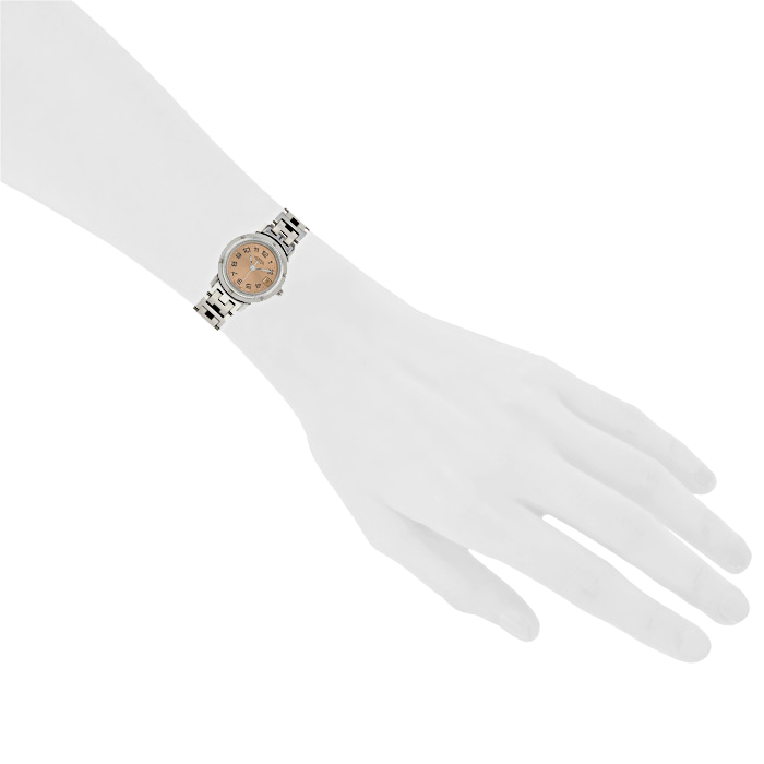 Montre Hermes Clipper en acier Ref :  CL4.210 Vers  2000 - Detail D1