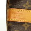 Borsa da viaggio Louis Vuitton Keepall 50 cm in tela monogram marrone e pelle naturale - Detail D4 thumbnail