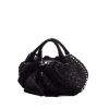 Fendi Spy handbag in black canvas and black velvet - 00pp thumbnail