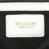 Bulgari handbag in green, white and black leather and grey python - Detail D4 thumbnail