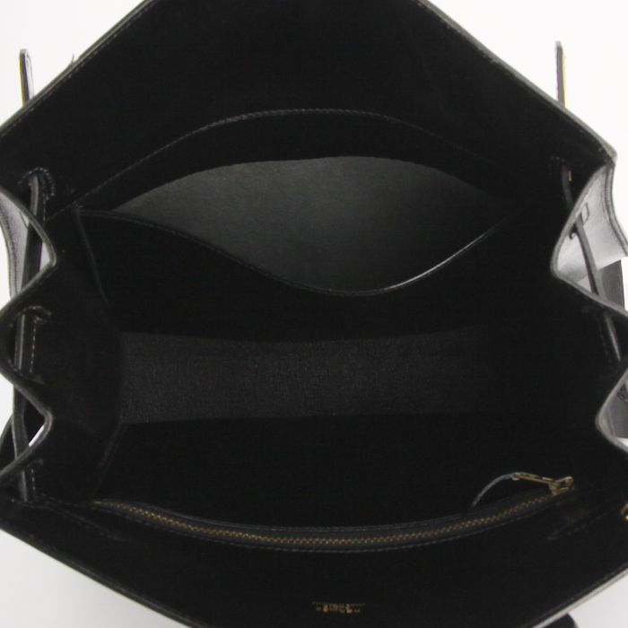 Bolso de mano Hermes Kelly Sport en cuero box negro - Detail D2