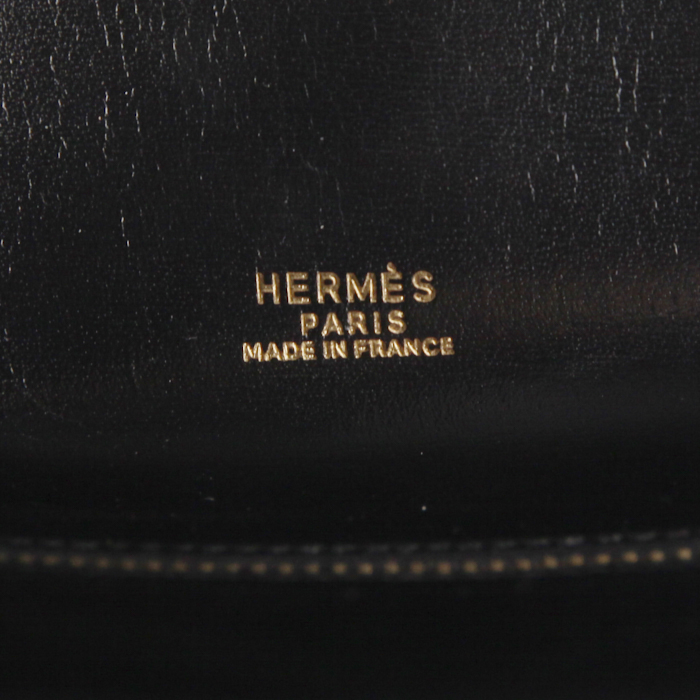 Hermes Kelly Sport handbag in black box leather - Detail D3