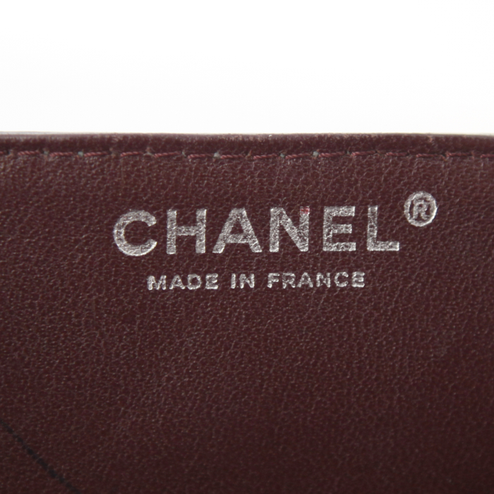 Borsa a tracolla Chanel 2.55 in pelle trapuntata grigia - Detail D4