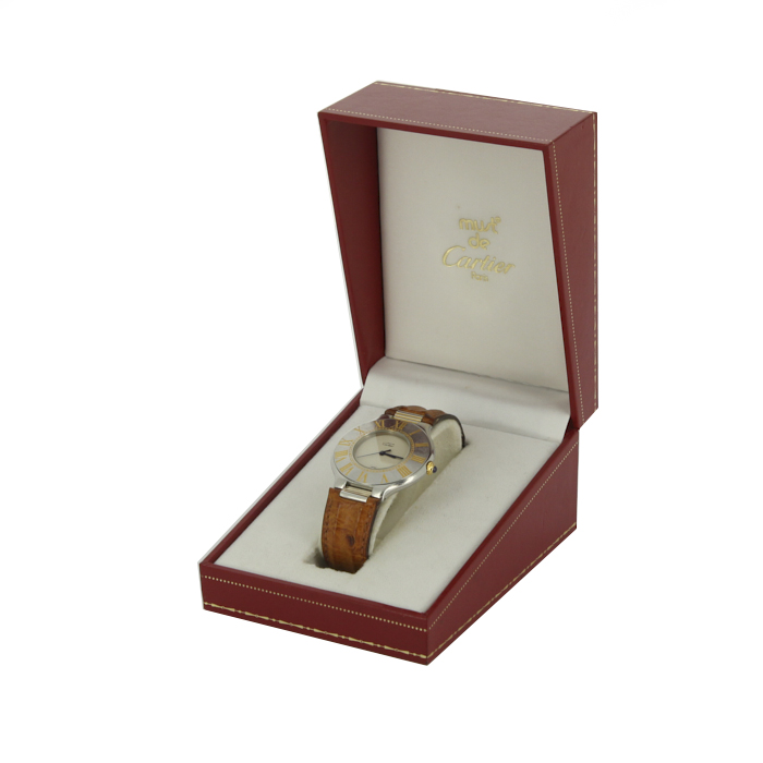 Reloj Cartier Must 21 de acero y oro chapado Circa  1990 - Detail D2