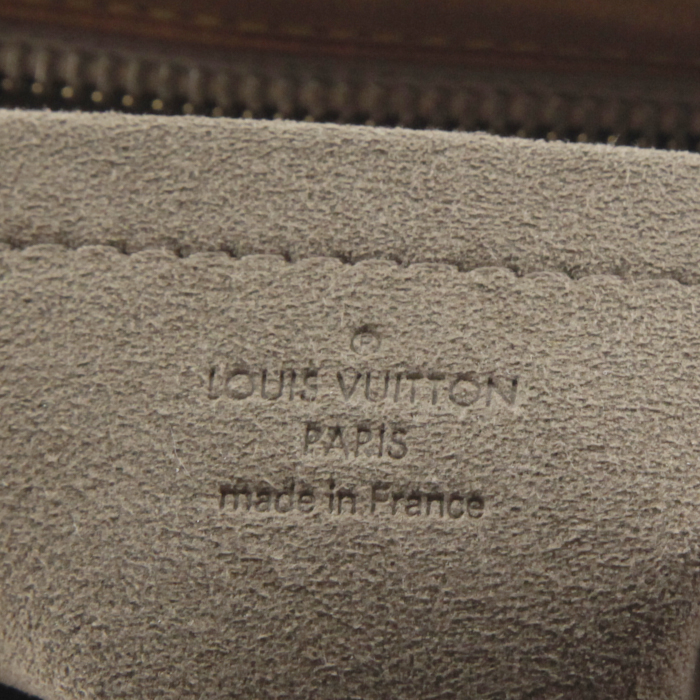 Louis Vuitton Louis Vuitton Eliza handbag in black monogram canvas and natural leather - Detail D3