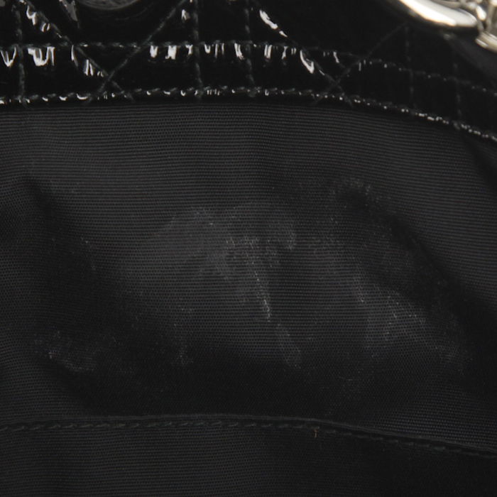 Borsa Dior Dior Soft in pelle verniciata nera cannage - Detail D4