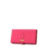 Hermes Béarn wallet in fushia pink grained leather - 00pp thumbnail