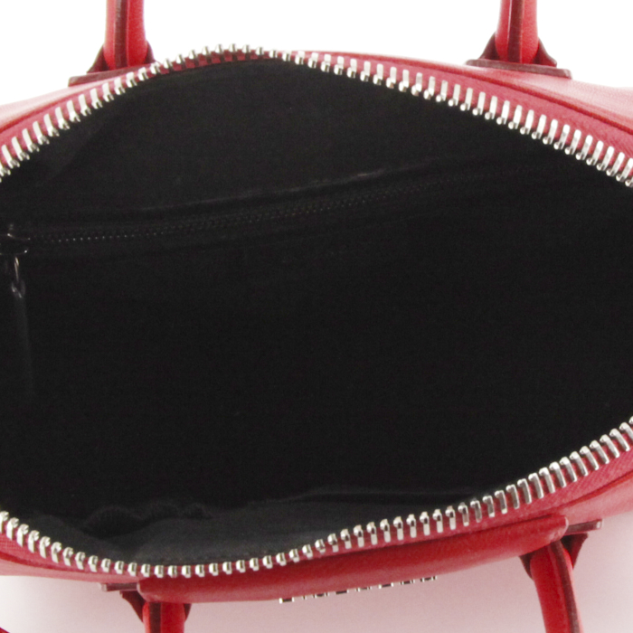 Borsa Givenchy Antigona in pelle martellata rosso Vif - Detail D3