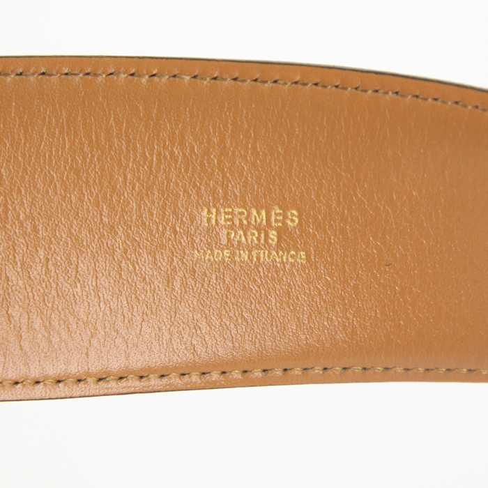 Cintura Hermes Collier de chien in pelle box nera - Detail D3