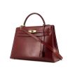 Hermes Kelly 32 cm handbag in red box leather - 00pp thumbnail