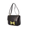 Bolso de mano Hermes Hermes Constance en cuero box negro - 00pp thumbnail