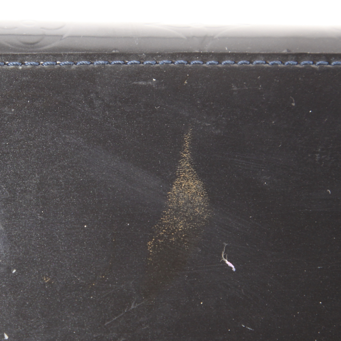 Borsa Louis Vuitton in pelle verniciata monogram blu notte - Detail D4