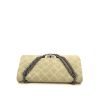 Chanel 2.55 handbag in green quilted leather and burnished leather - 360 Front thumbnail