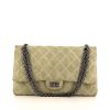 Chanel 2.55 handbag in green quilted leather and burnished leather - 360 thumbnail