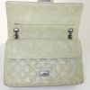 Chanel 2.55 handbag in green quilted leather and burnished leather - Detail D3 thumbnail