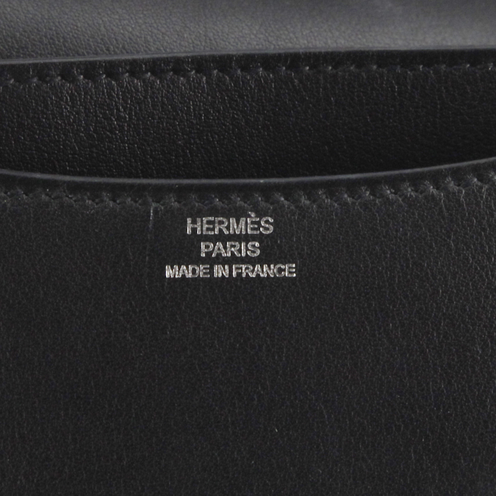 Hermes Hermes Constance small model shoulder bag in black Swift leather - Detail D4