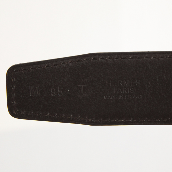 Hermes belt in black Swift leather - Detail D1