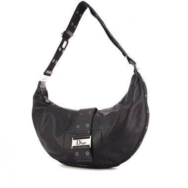 Bolso de mano Dior en cuero negro