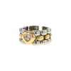 Anello flessibile Chopard Happy Diamonds in oro giallo,  acciaio e diamante - 00pp thumbnail