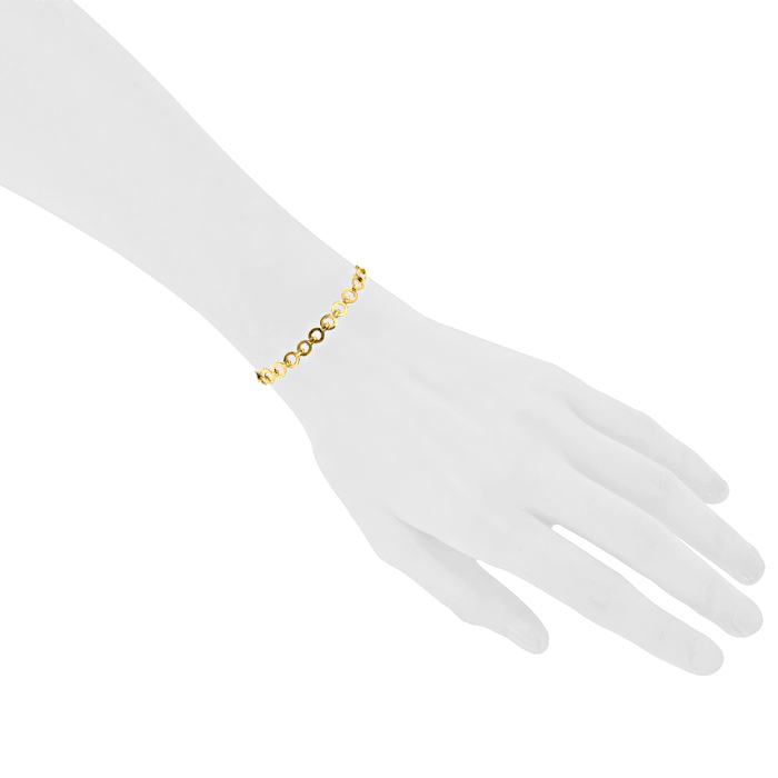 Bracelet semi-souple Chanel en or jaune - Detail D1