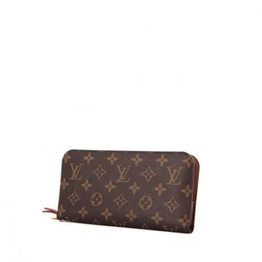 Portafogli Louis Vuitton in tela monogram e pelle marrone