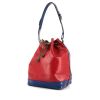Shopping bag Louis Vuitton Grand Noé modello grande in pelle Epi blu verde e rossa - 00pp thumbnail