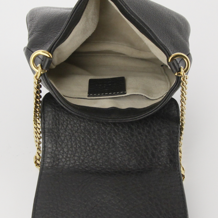 Borsa a tracolla Gucci in pelle martellata nera - Detail D2