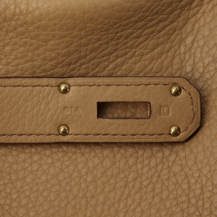 Borsa Hermes Birkin Shoulder in pelle togo beige - Detail D4