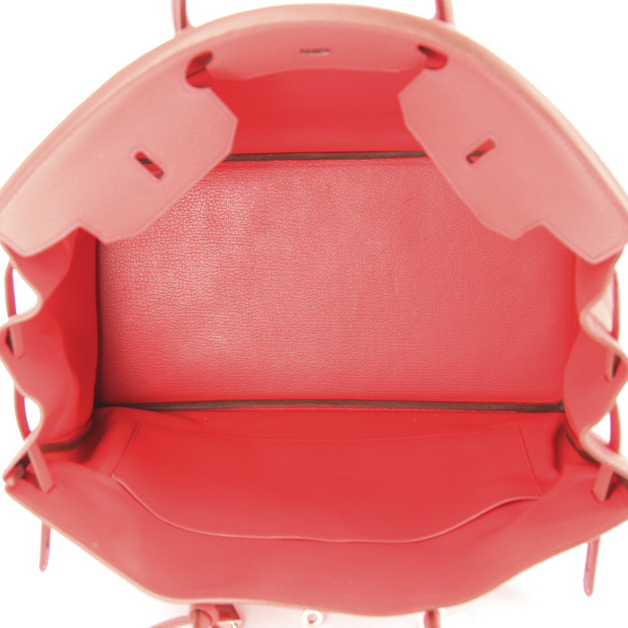 Borsa Hermes Birkin 40 cm in pelle togo rosa fucsia - Detail D2