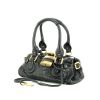 Paddington small model handbag in navy blue leather - 00pp thumbnail