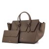 Celine Tie Bag medium model handbag in etoupe grained leather - 00pp thumbnail