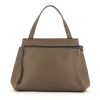 Celine Edge handbag in taupe grained leather - 360 thumbnail
