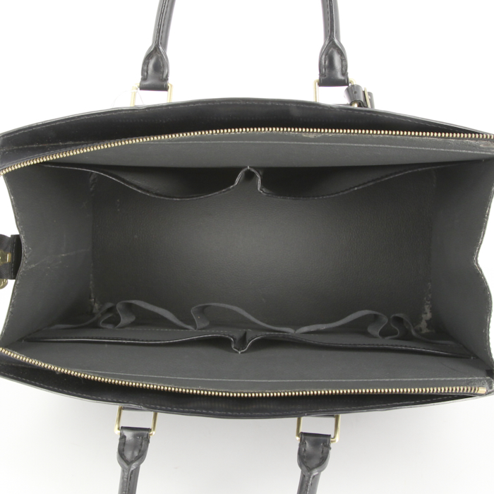 Louis Vuitton Riviera handbag in black epi leather - Detail D2