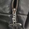 Chanel Grand Shopping handbag in black grained leather - Detail D4 thumbnail